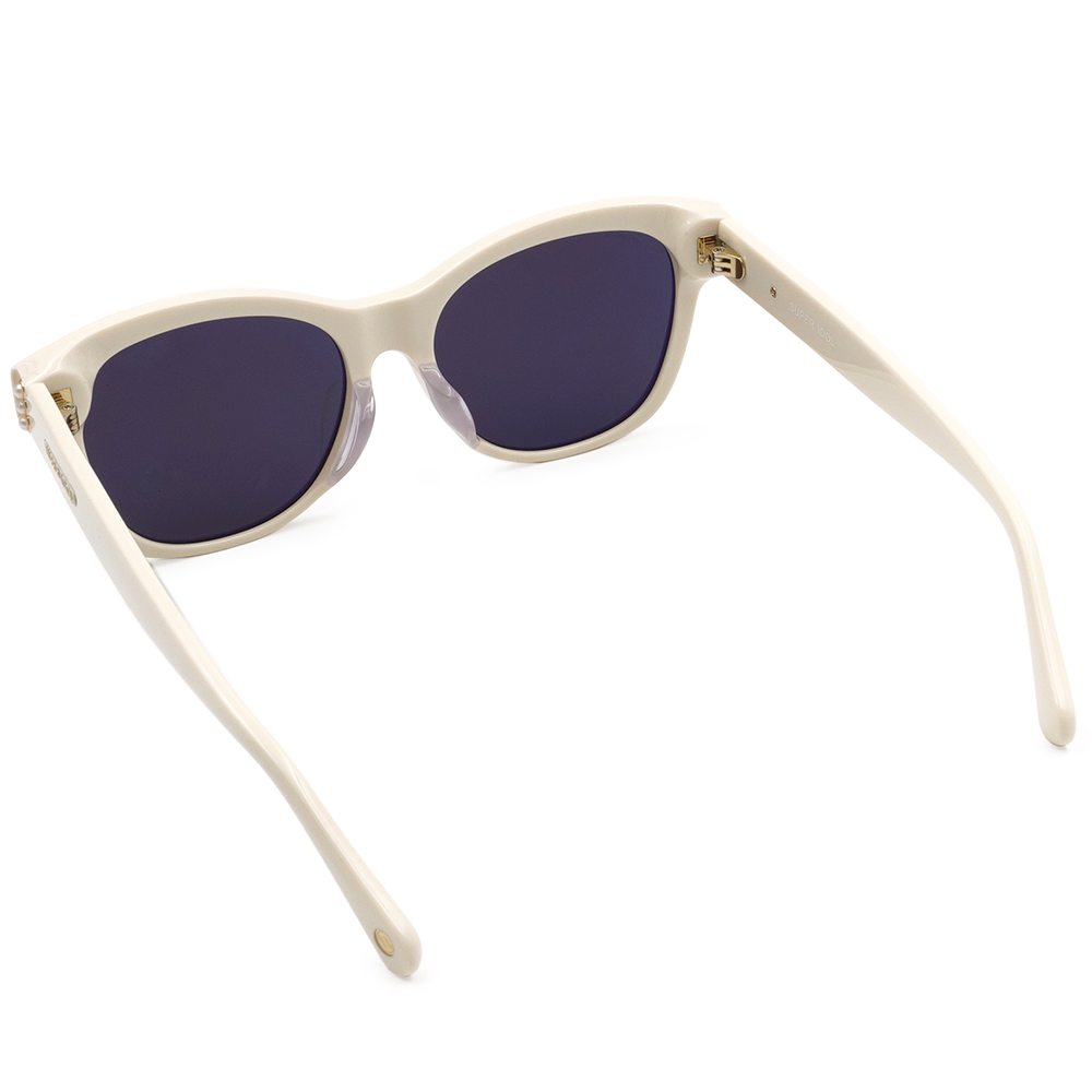 SUPER IDOL | 小香風珍珠多邊框太陽眼鏡 |  貝殼白