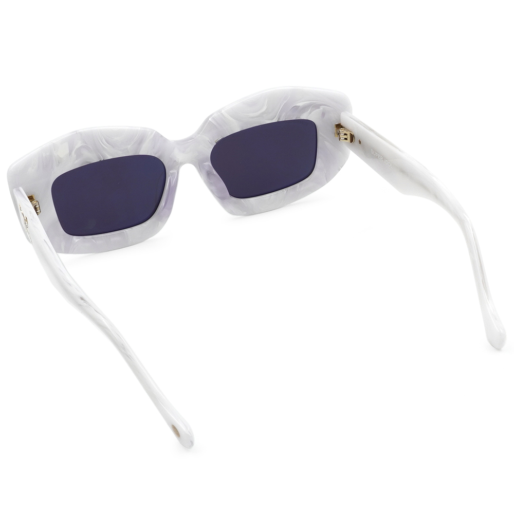 SUPER IDOL | 流行韓風長方框太陽眼鏡 | 大理石白