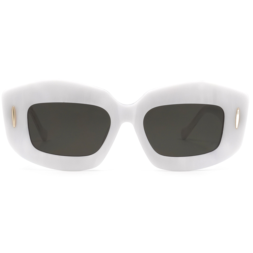 SUPER IDOL | 流行韓風長方框太陽眼鏡 | 大理石白