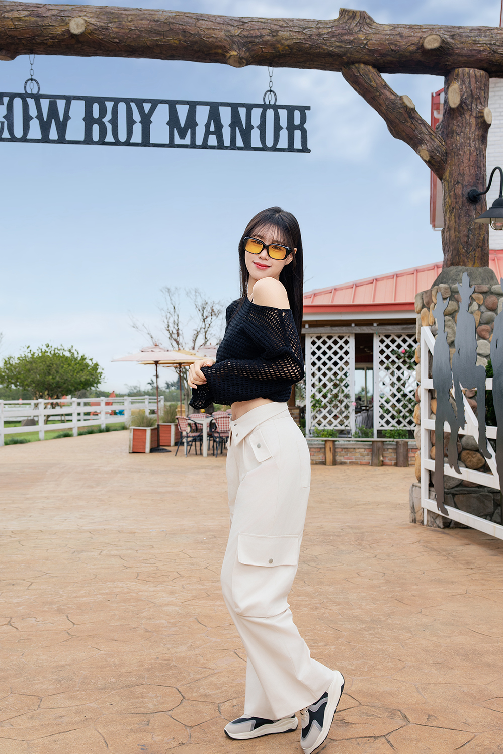 SUPER IDOL | 套鏡 | 復古粗黑長方框太陽眼鏡 | 潮流黑x黃