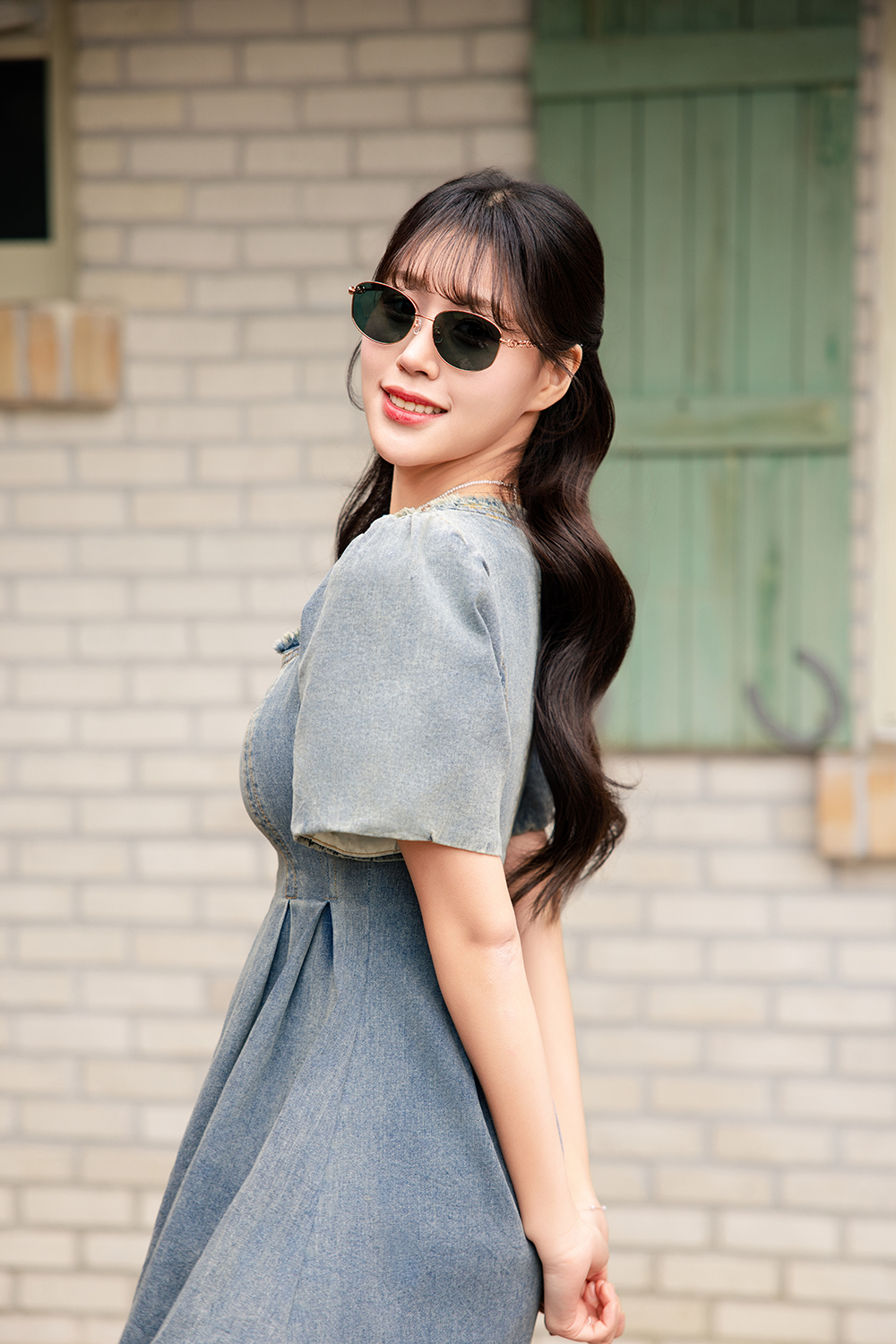 SUPER IDOL | 心動旋律橢圓框太陽眼鏡 | 金旋綠韻