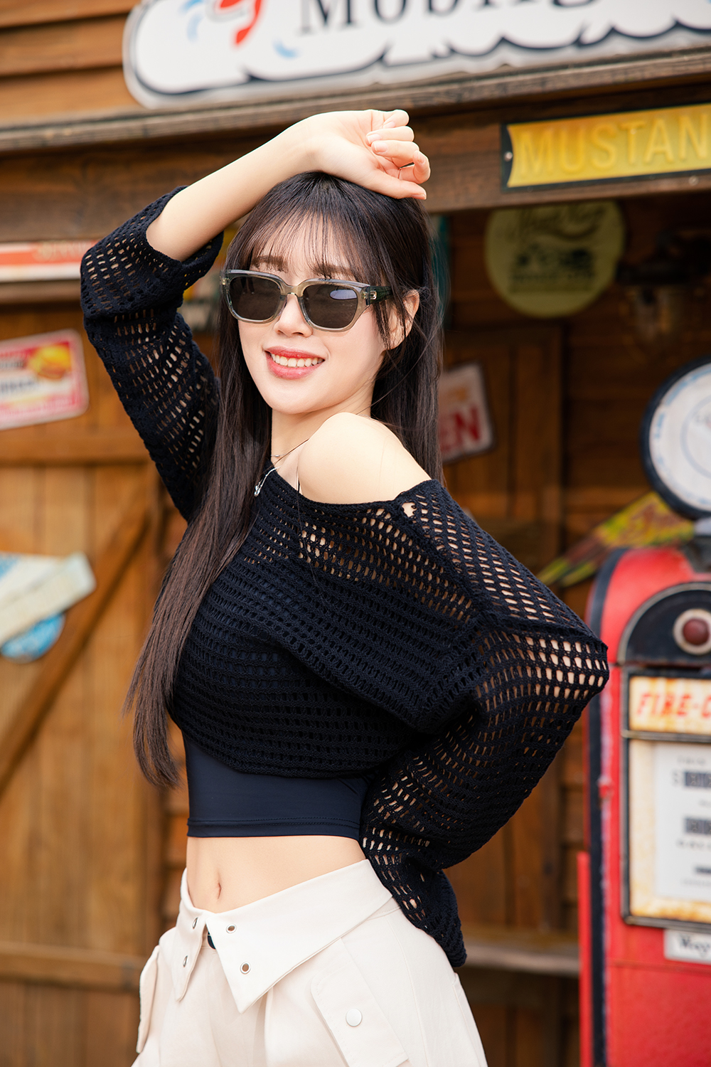 SUPER IDOL | 萬眾矚目長方框太陽眼鏡 | 透雲灰