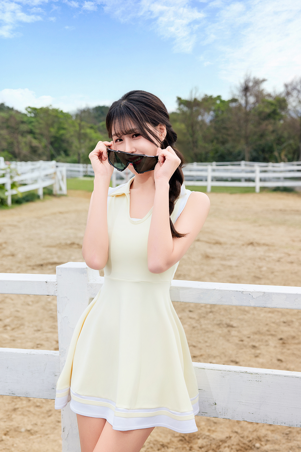 SUPER SPORT | 拼接雙色護眼框太陽眼鏡 | 百搭黑x灰