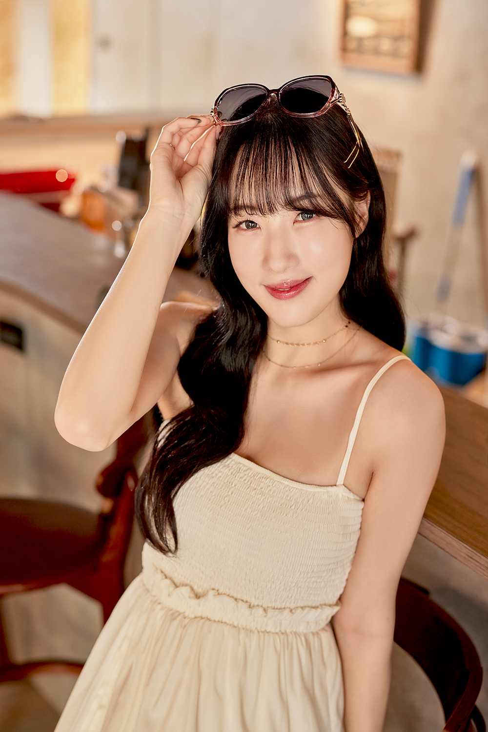 SUPER IDOL | 別緻小花方框太陽眼鏡 | 柔媚紅  