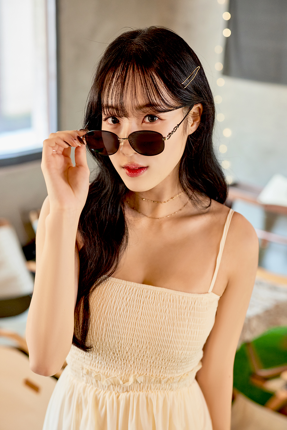 SUPER IDOL | 心動旋律橢圓框太陽眼鏡 | 簡單灰