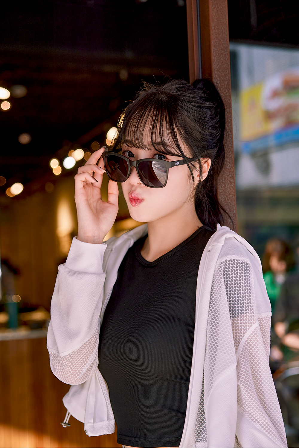 SUPER SPORT | 經典輕巧方框運動太陽眼鏡 | 磨砂黑