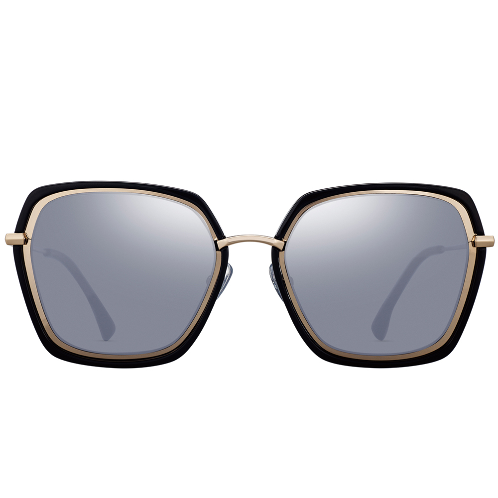 Helen Keller 冷豔獨行多邊貓眼框太陽眼鏡 墨影金