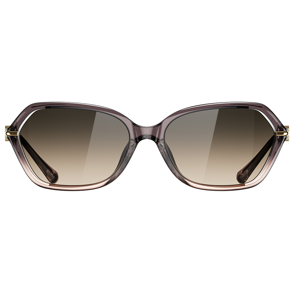 Helen Keller 稜線多邊框太陽眼鏡 粉霧紗