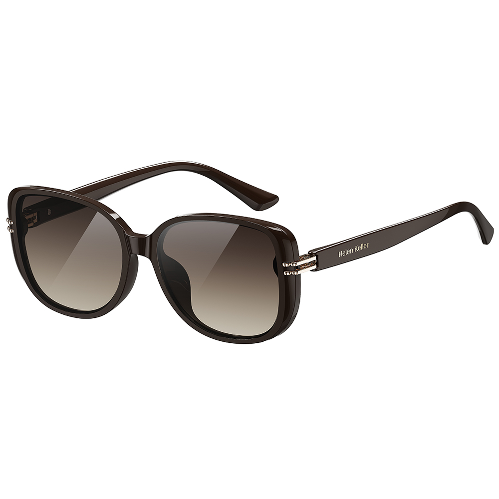 Helen Keller 城市光譜大方框太陽眼鏡 焦糖拿鐵棕