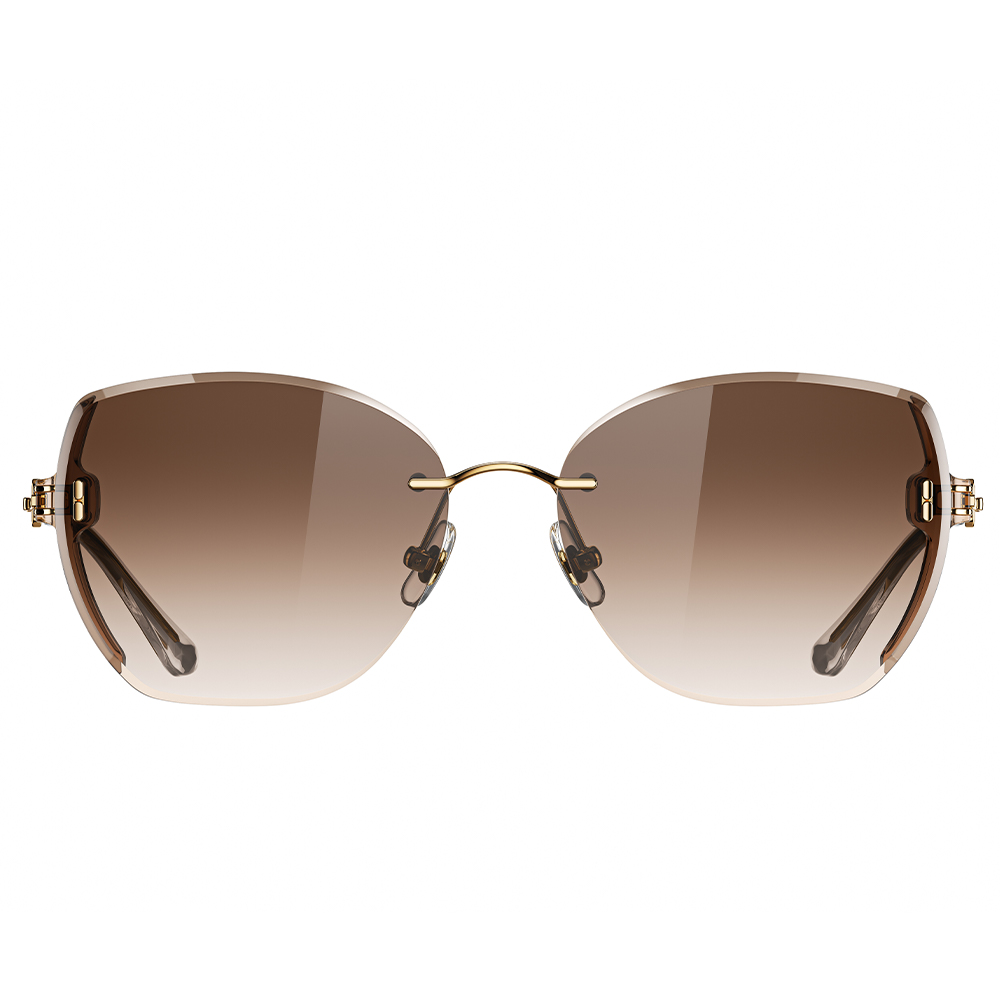 Helen Keller 琢光多邊框太陽眼鏡 幻棕