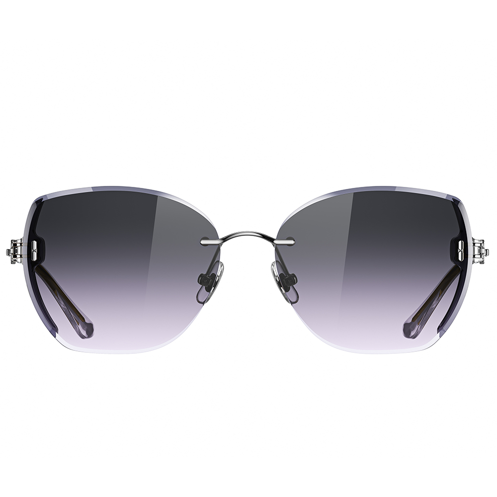 Helen Keller 琢光多邊框太陽眼鏡 流銀