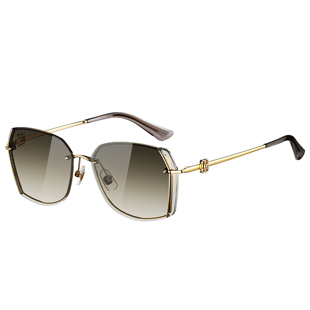 Helen Keller 薄暮多邊框太陽眼鏡 茶晶色