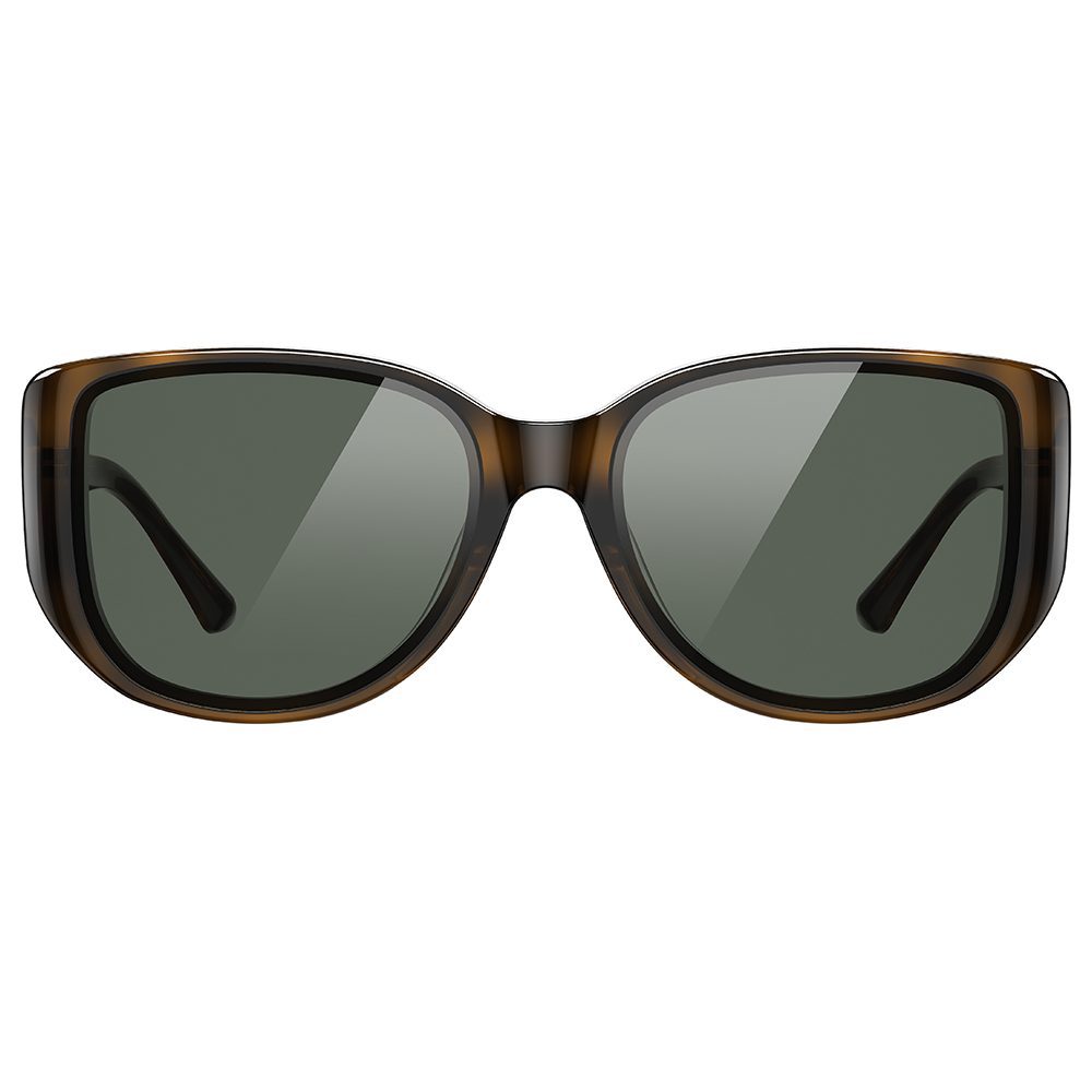 Helen Keller 俐落面大方框太陽眼鏡 玳瑁棕