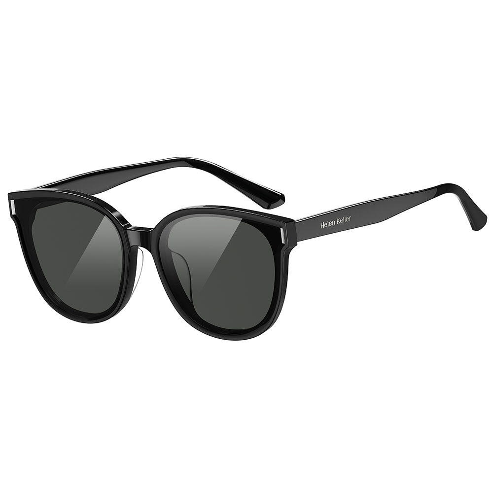 Helen Keller 輪廓感波士頓框太陽眼鏡 沉影黑