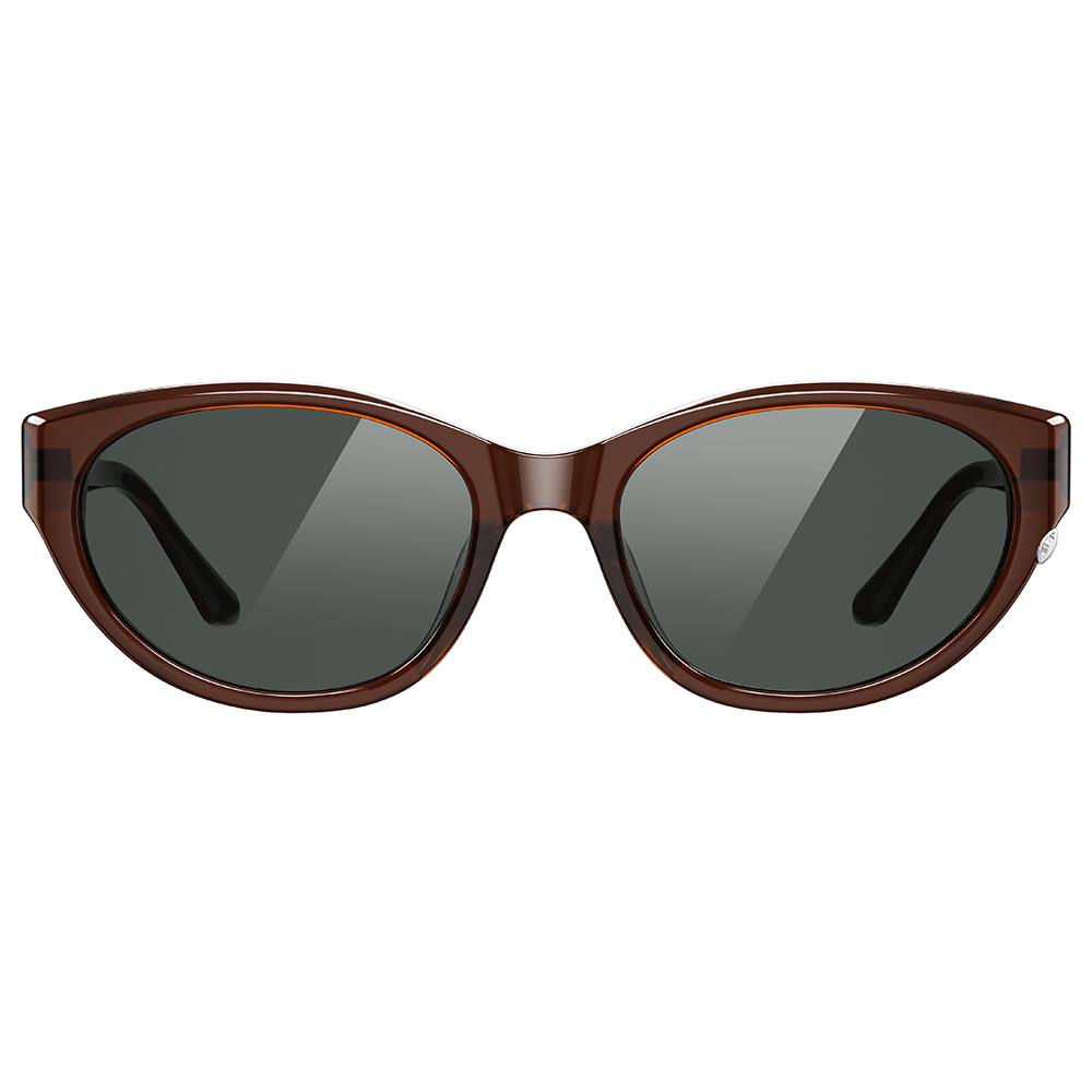 Helen Keller 次元感貓眼框太陽眼鏡 透棕