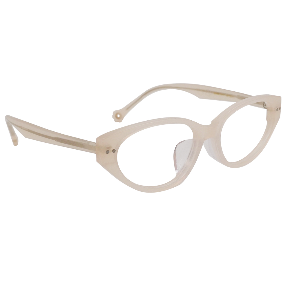 K-DESIGN動物聯萌 | 浮光貓語掛飾 貓眼框眼鏡 | 奶霧白