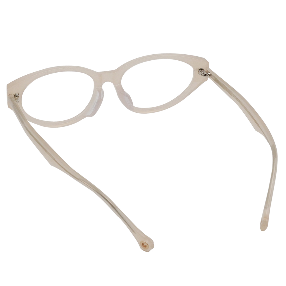 K-DESIGN動物聯萌 | 浮光貓語掛飾 貓眼框眼鏡 | 奶霧白