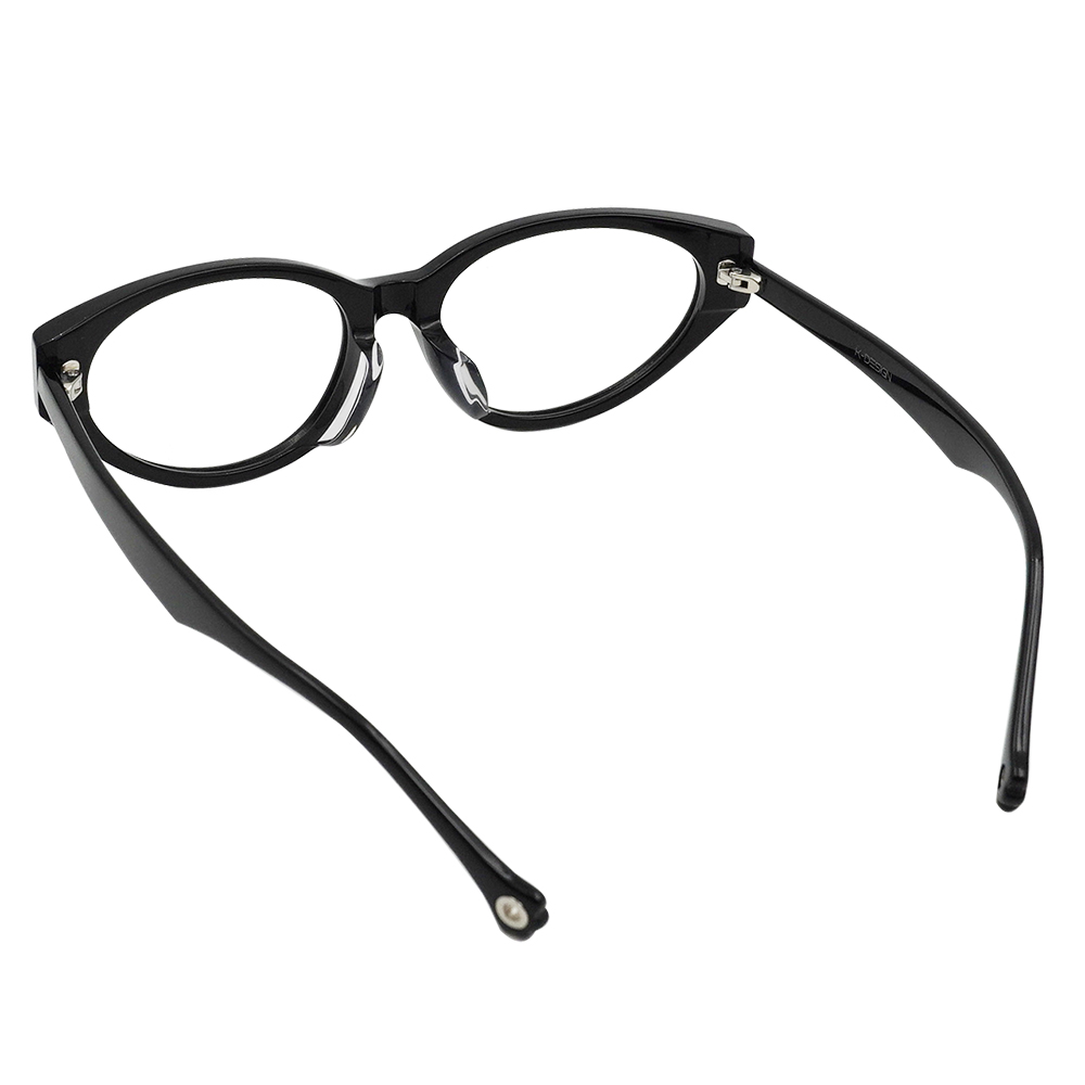 K-DESIGN動物聯萌 | 浮光貓語掛飾 貓眼框眼鏡 | 極致黑