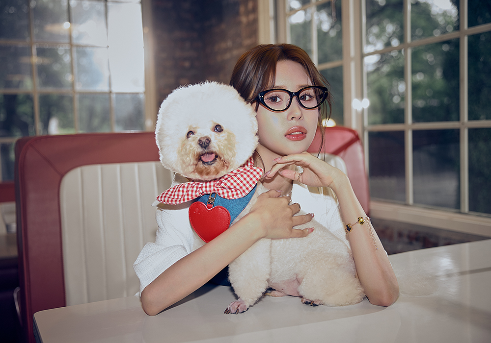 K-DESIGN動物聯萌 | 浮光貓語掛飾 貓眼框眼鏡 | 極致黑