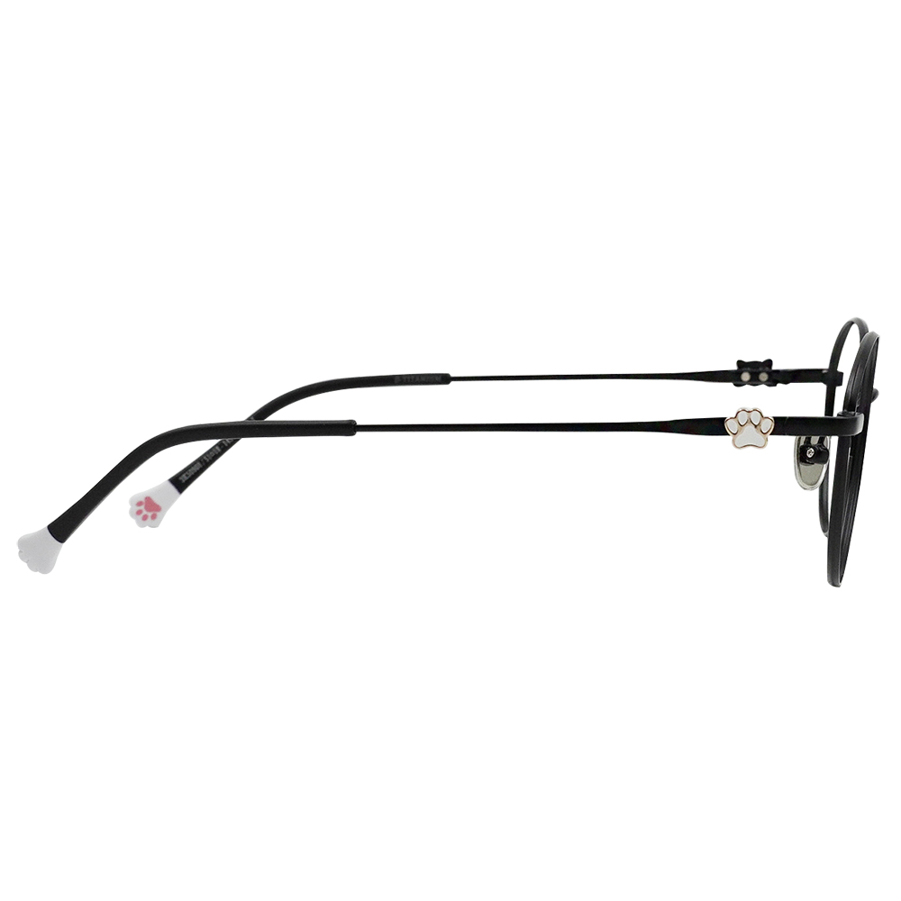 K-DESIGN動物聯萌 | 喵星夥伴小配飾 圓框眼鏡 | 羽影黑