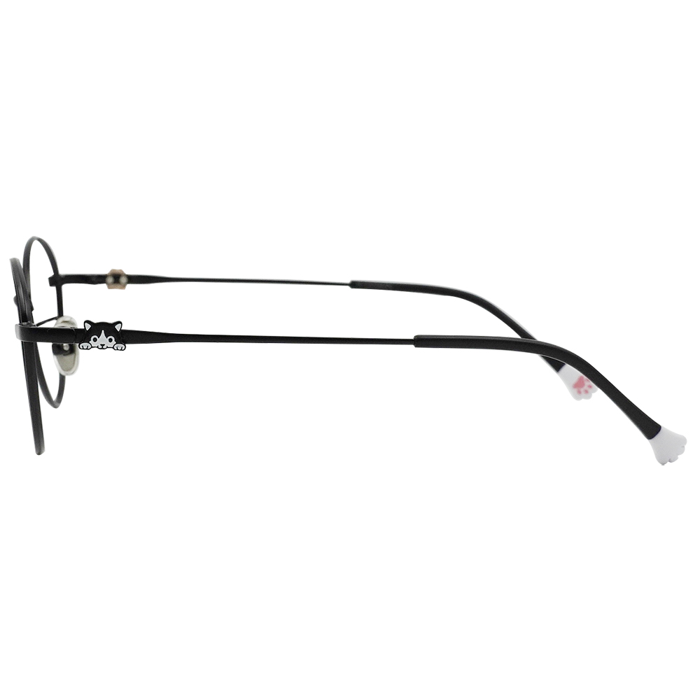K-DESIGN動物聯萌 | 喵星夥伴小配飾 圓框眼鏡 | 羽影黑