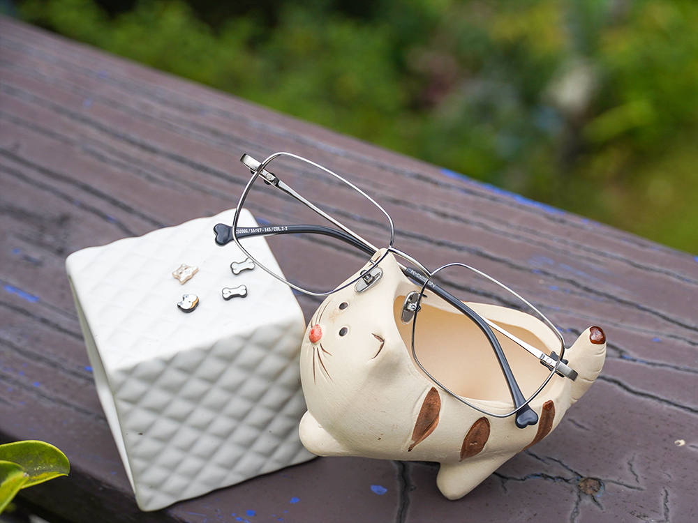 K-DESIGN動物聯萌 | 汪星樂園小配飾 長方框眼鏡 | 科技銀