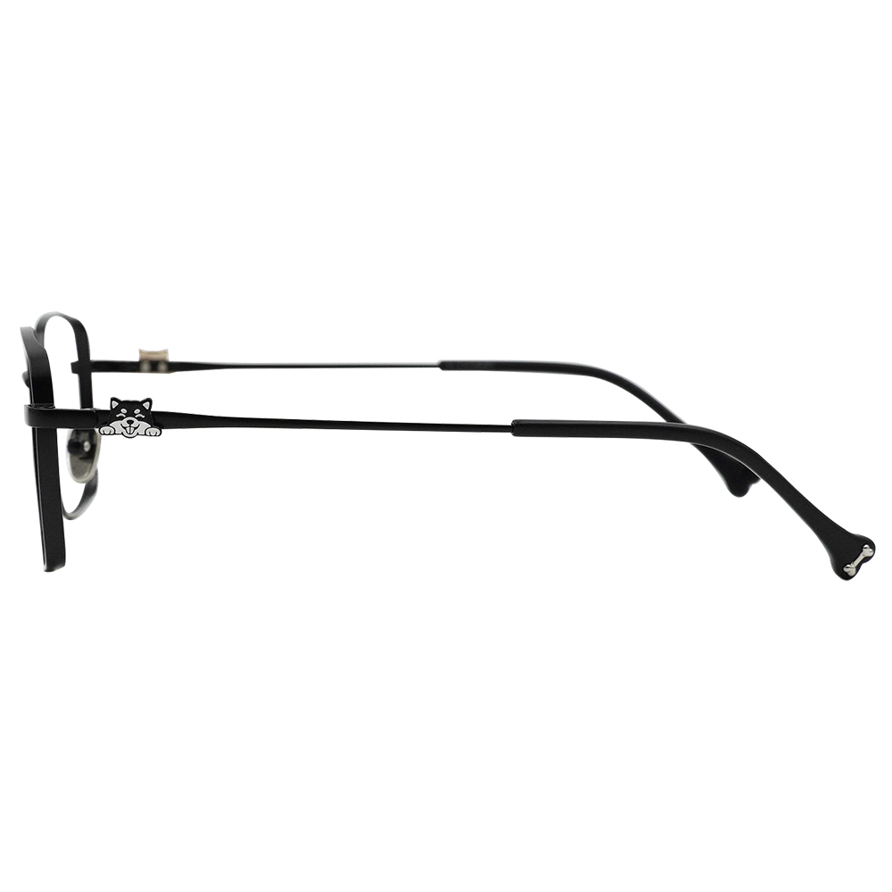 K-DESIGN動物聯萌 | 汪星樂園小配飾 長方框眼鏡 | 夜霧黑