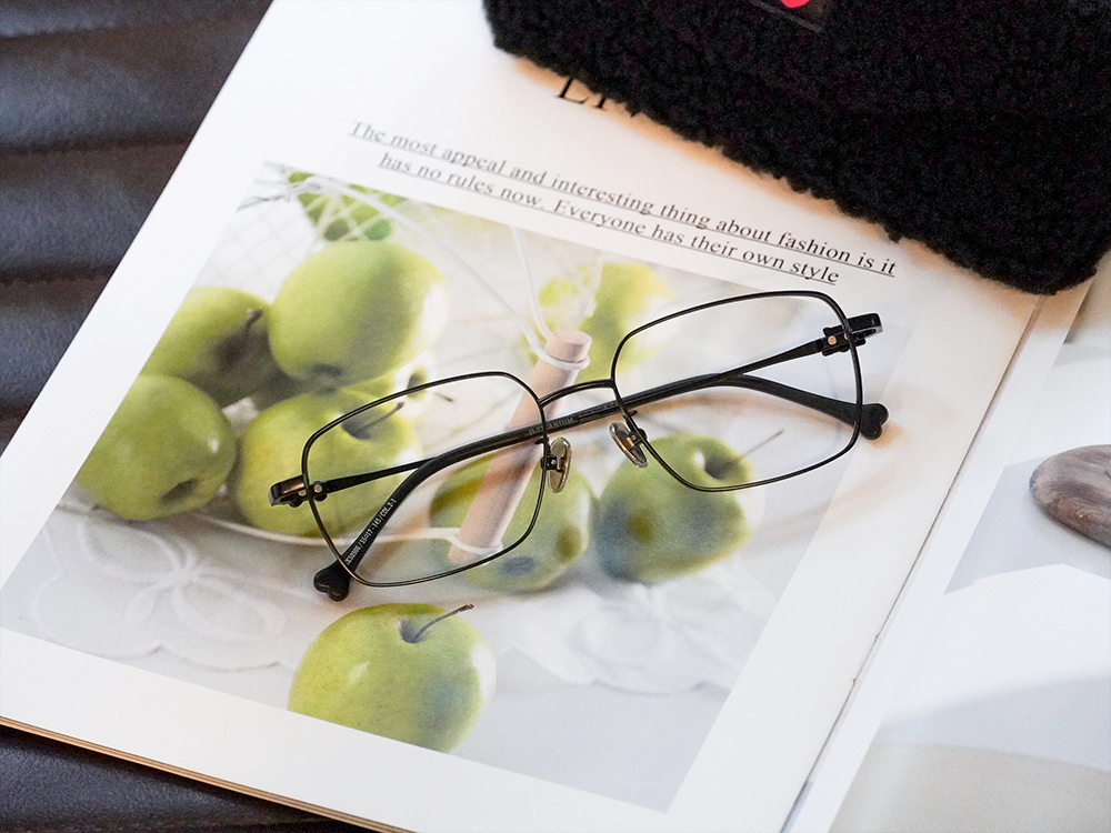 K-DESIGN動物聯萌 | 汪星樂園小配飾 長方框眼鏡 | 夜霧黑