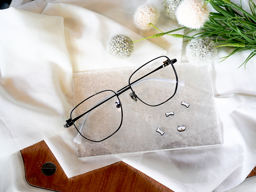 K-DESIGN動物聯萌 | 犬系選品小配飾 大方框眼鏡 | 墨黑