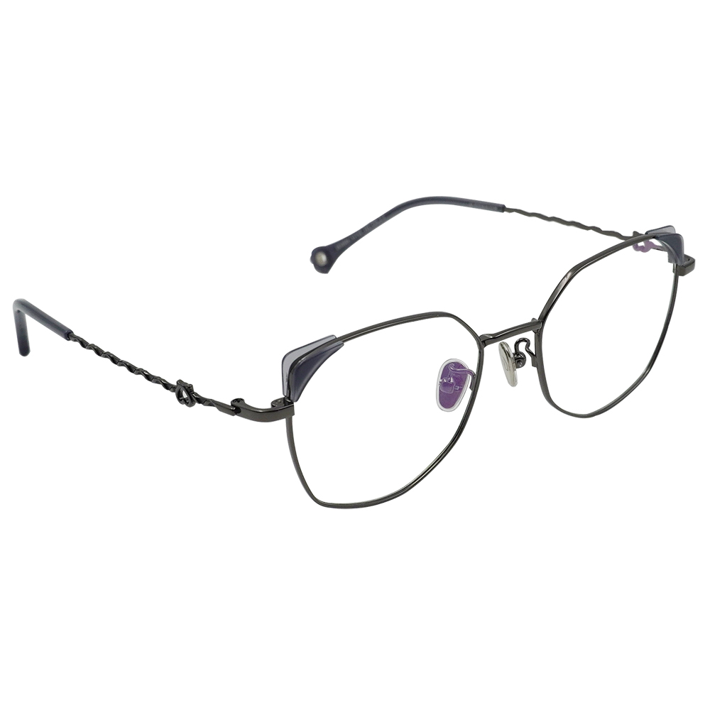 K-DESIGN動物聯萌 | 秘境貓爪掛飾 貓眼框眼鏡 | 氣質黑