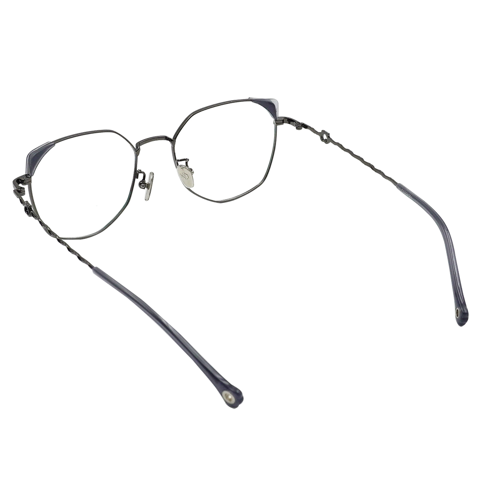 K-DESIGN動物聯萌 | 秘境貓爪掛飾 貓眼框眼鏡 | 氣質黑