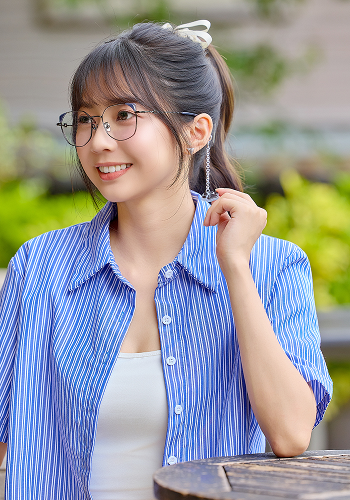 K-DESIGN動物聯萌 | 秘境貓爪掛飾 貓眼框眼鏡 | 氣質黑