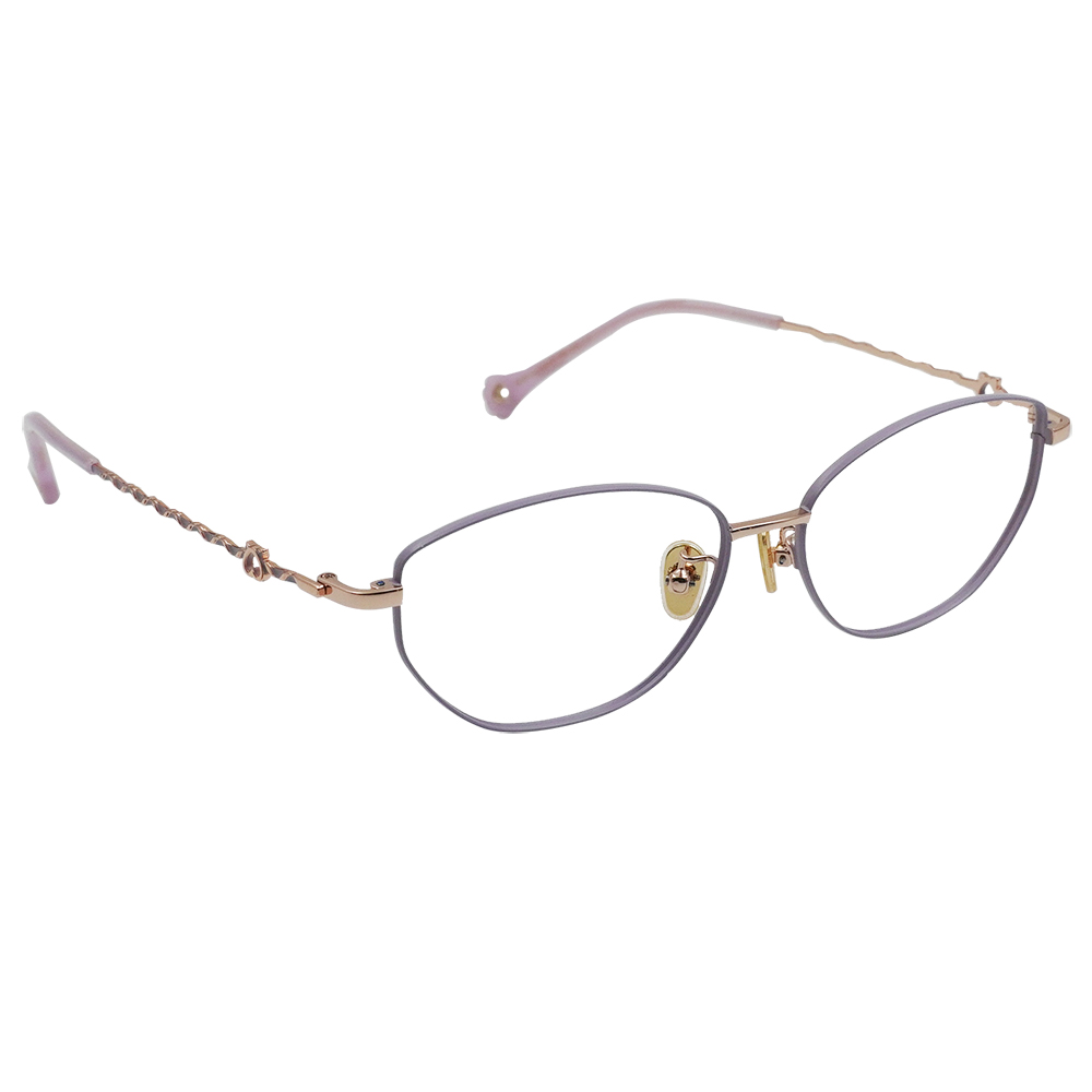 K-DESIGN動物聯萌 | 星爍貓掌掛飾 橢圓框眼鏡 | 星紗紫