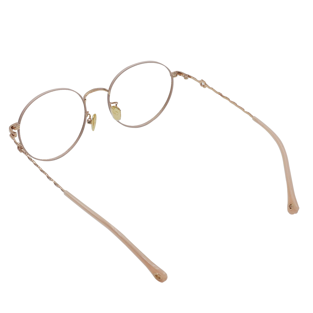 K-DESIGN動物聯萌 | 星月貓掌掛飾 圓框眼鏡 | 柔美粉