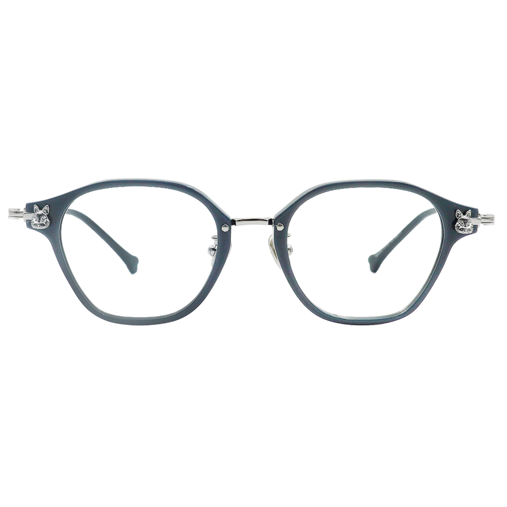 K-DESIGN動物聯萌 | 萌兔物語 多邊框眼鏡 | 孔雀藍