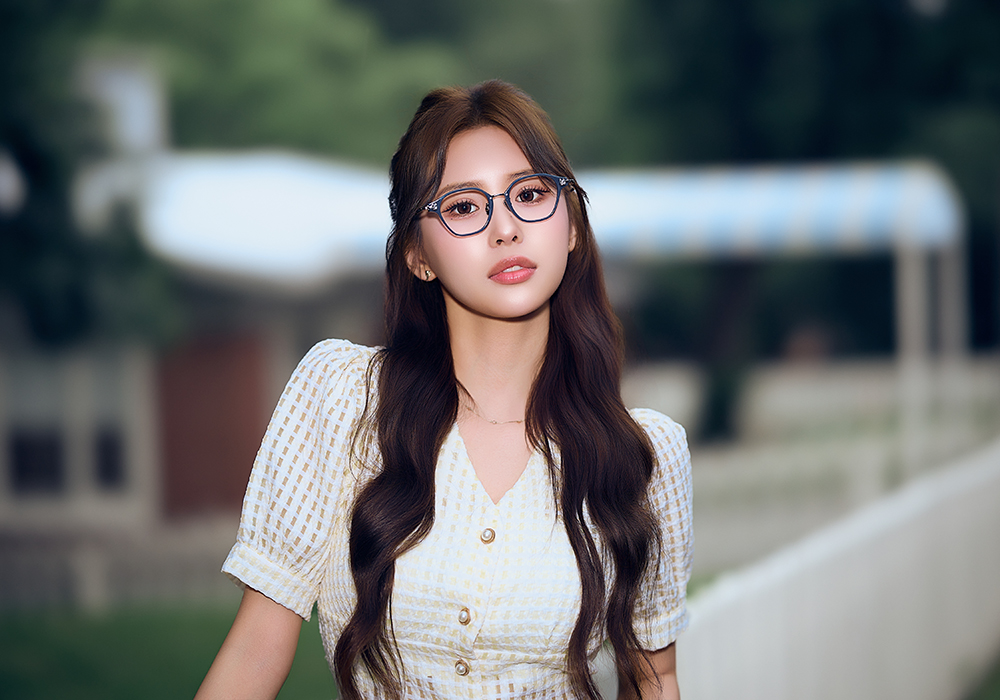 K-DESIGN動物聯萌 | 萌兔物語 多邊框眼鏡 | 孔雀藍