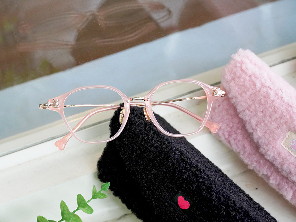K-DESIGN動物聯萌 | 萌兔物語 多邊框眼鏡 | 棉花糖粉