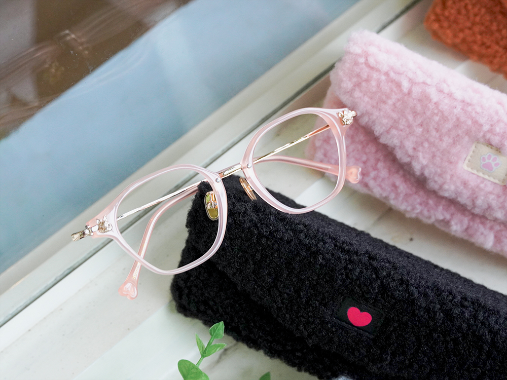 K-DESIGN動物聯萌 | 萌兔物語 多邊框眼鏡 | 棉花糖粉