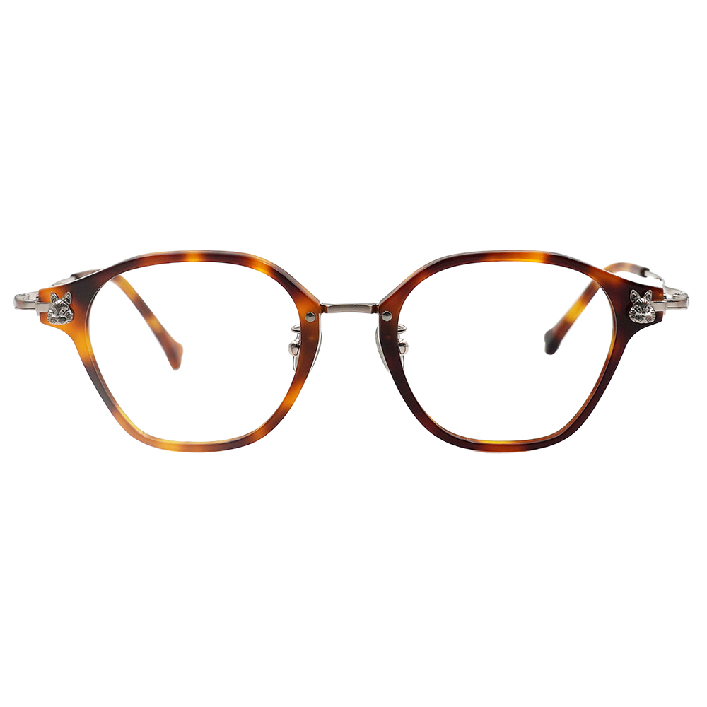 K-DESIGN動物聯萌 | 萌兔物語 多邊框眼鏡 | 琥珀棕