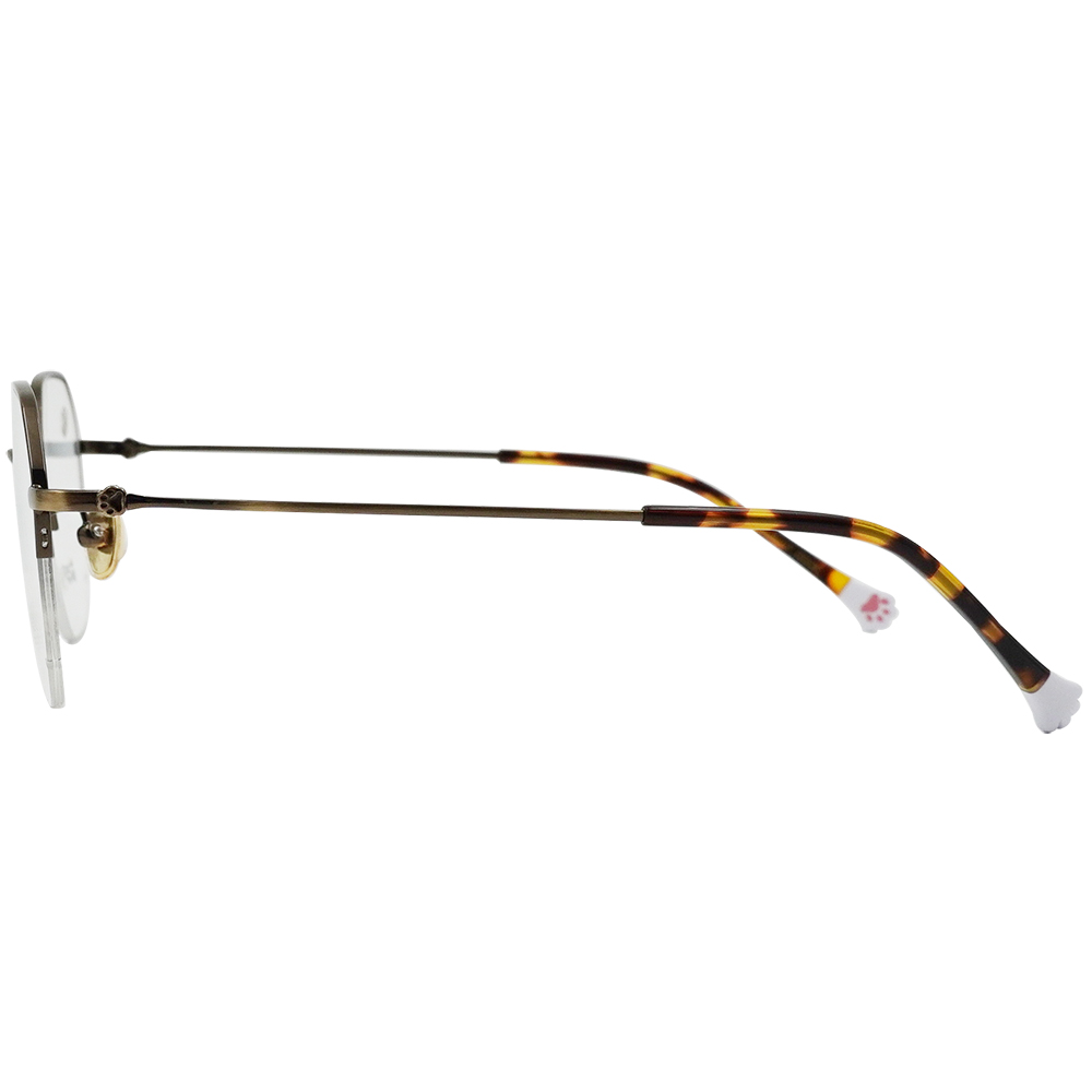 K-DESIGN動物聯萌 | 喵星雷達 眉框眼鏡 | 琥珀金