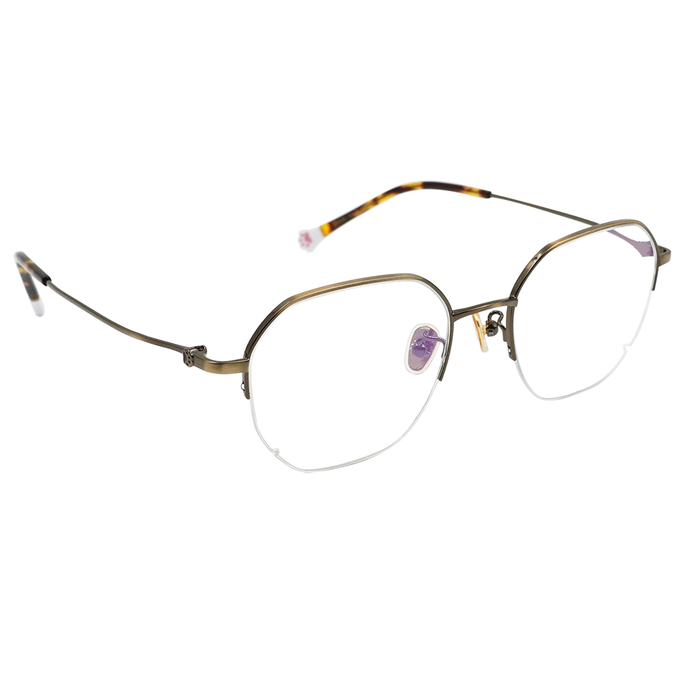 K-DESIGN動物聯萌 | 喵星雷達 眉框眼鏡 | 琥珀金