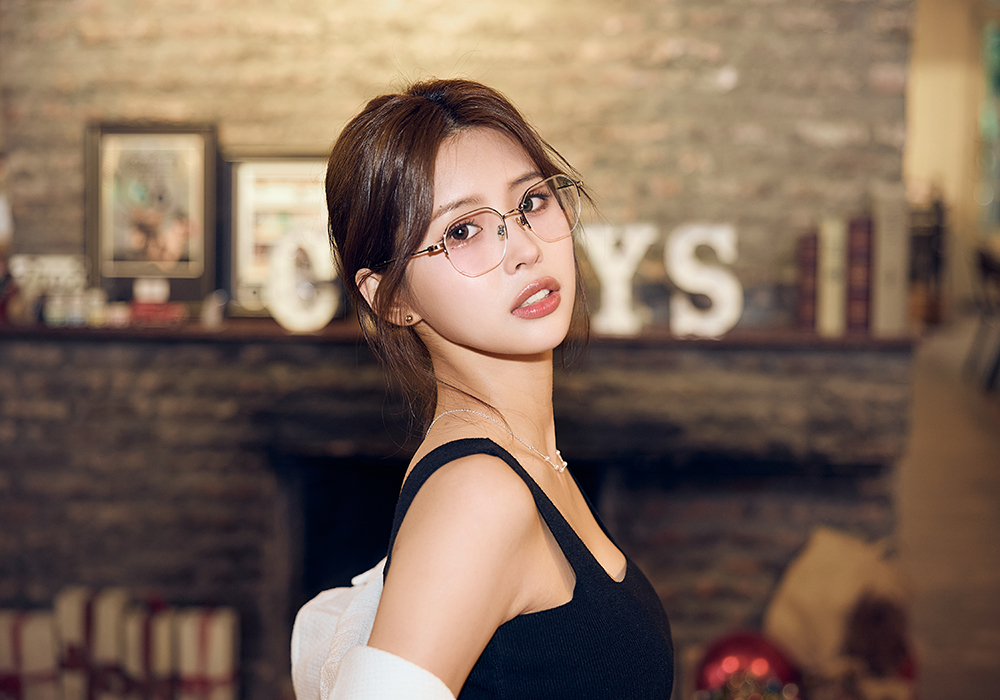 K-DESIGN動物聯萌 | 喵星雷達 眉框眼鏡 | 琥珀金