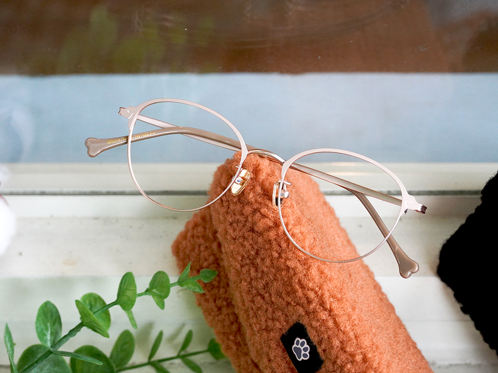 K-DESIGN動物聯萌 | 小短腿探員 眉框眼鏡 | 粉咖