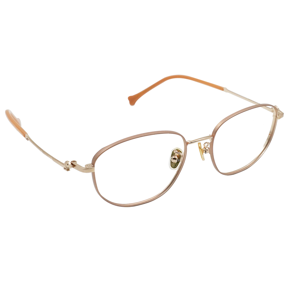 K-DESIGN動物聯萌 | 小臘腸出沒 長方框眼鏡 | 蜜桃粉