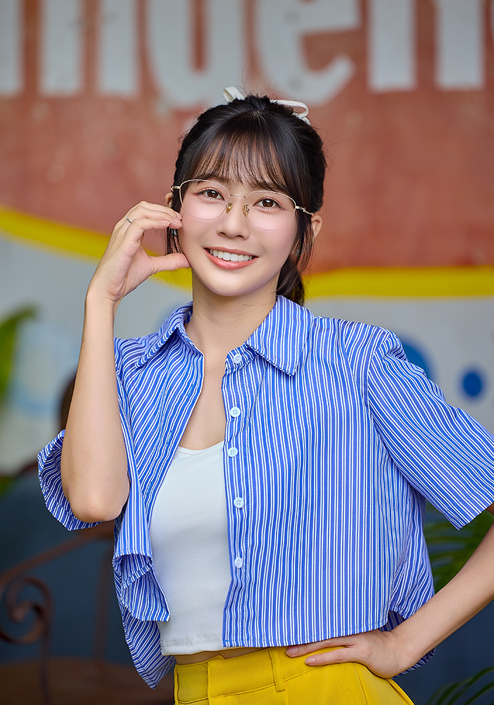 K-DESIGN動物聯萌 | 小臘腸出沒 長方框眼鏡 | 蜜桃粉