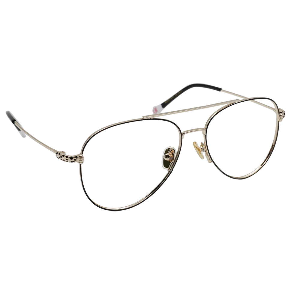 K-DESIGN動物聯萌 | 虎斑喵 飛官框眼鏡 | 霸氣金 