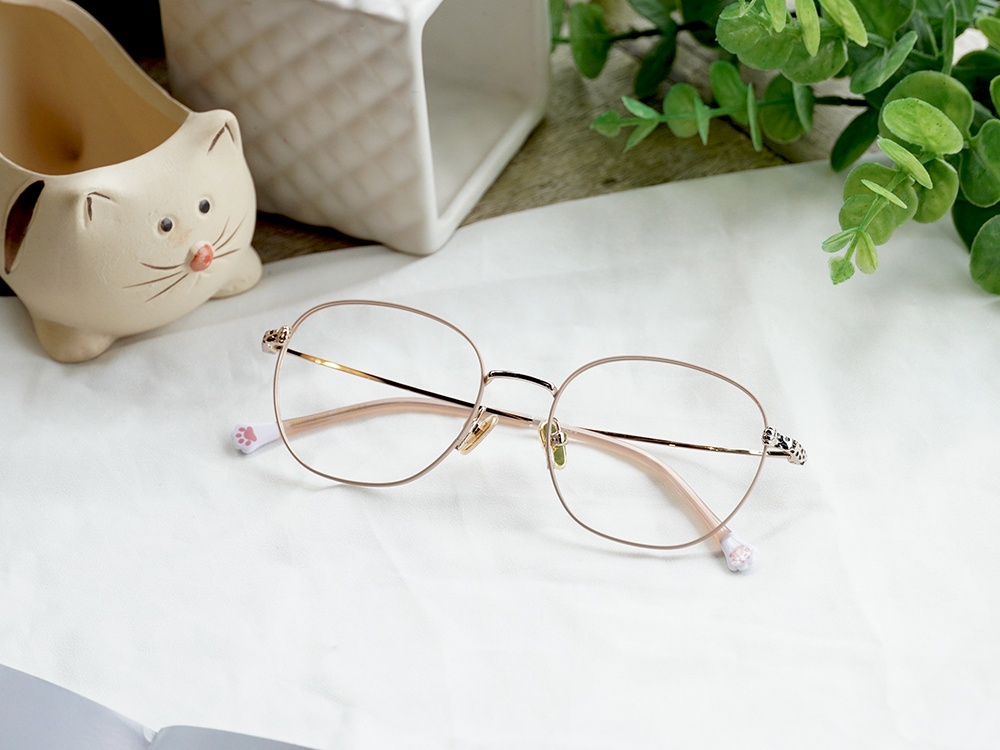 K-DESIGN動物聯萌 | 光影斑斕 多邊框眼鏡 | 太妃奶霜