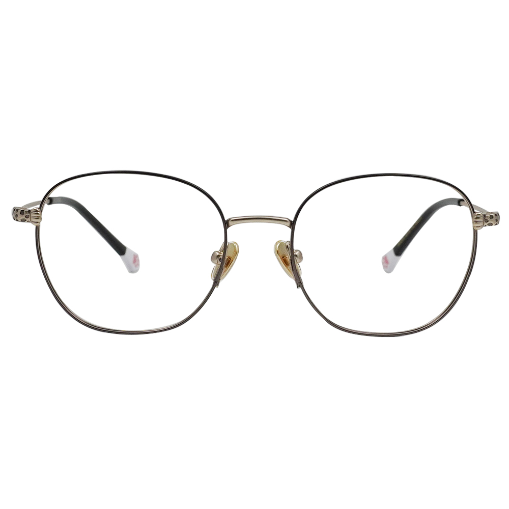 K-DESIGN動物聯萌 | 光影斑斕 多邊框眼鏡 | 灰X金