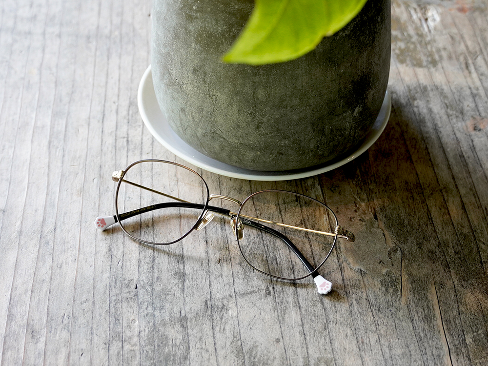 K-DESIGN動物聯萌 | 光影斑斕 多邊框眼鏡 | 灰X金