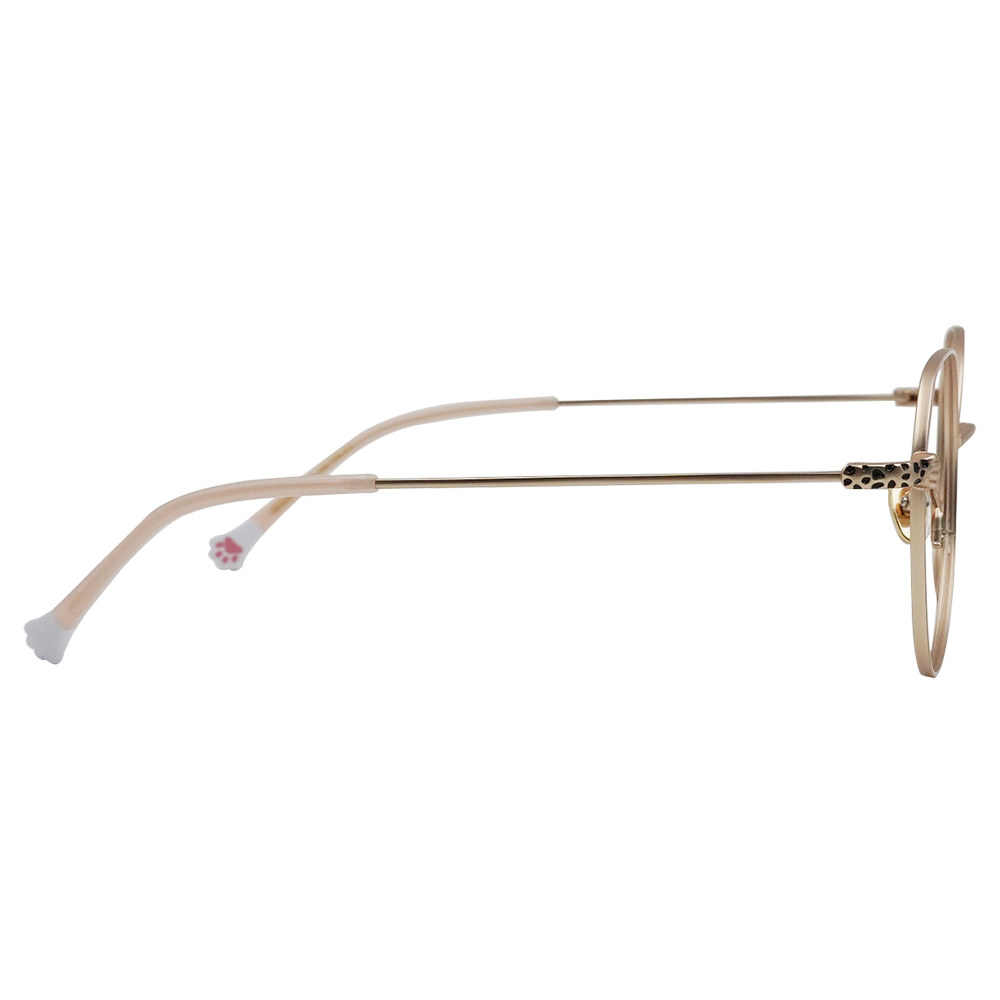 K-DESIGN動物聯萌 | 虎斑呢喃 多邊框眼鏡 | 玫瑰金